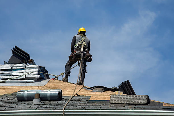 Professional Gutter Installation technician working in Trenton, MI